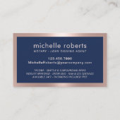 Noteerbare leningnemer Moderne marine & Roos Gold Visitekaartje (Achterkant)