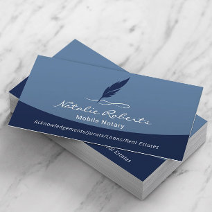 Noteerbare leningnemer Quill Logo Navy Blue Visitekaartje