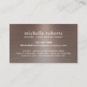 Noteerbare leningsagent Trendy Copper Metallic Visitekaartje (Achterkant)