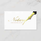 Noteerbare leningtekenaar Gold Black Pen Visitekaartje (Voorkant)