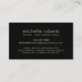 Noteerbare leningtekenaar Gold Pen 3D script Lux Visitekaartje (Achterkant)