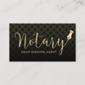 Noteerbare leningtekenaar Gold Pen 3D script Lux Visitekaartje (Voorkant)