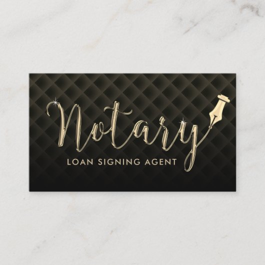 Noteerbare leningtekenaar Gold Pen 3D script Lux Visitekaartje (Voorkant)