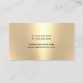 Noteerbare leningtekenaar Gold Pen Nib Logo Black Visitekaartje (Achterkant)