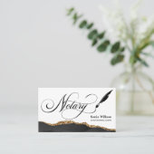 Noteerbare leningtekenaar Modern Black Gold Agate Visitekaartje (Staand voorkant)