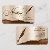 Noteerbare leningtekenaar Modern Copper Brown Visitekaartje (Voorkant / Achterkant)