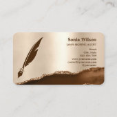 Noteerbare leningtekenaar Modern Copper Brown Visitekaartje (Achterkant)