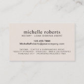 Noteerbare leningtekenaar Modern Elegant Visitekaartje (Achterkant)