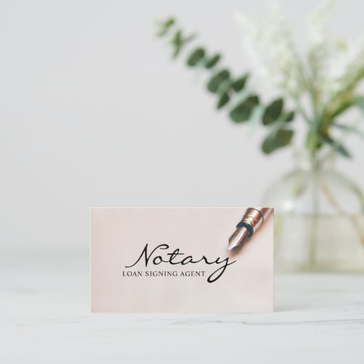 Noteerbare leningtekenaar Modern Elegant Visitekaartje (Staand voorkant)