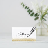 Noteerbare leningtekenaar Modern Gold Glitter Visitekaartje (Staand voorkant)