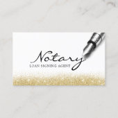 Noteerbare leningtekenaar Modern Gold Glitter Visitekaartje (Voorkant)