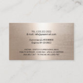 Noteerbare leningtekenaar Modern Gold Quill Logo Visitekaartje (Achterkant)