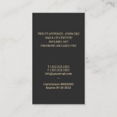 Noteerbare leningtekenaar Modern Gold Quill Logo Visitekaartje (Achterkant)