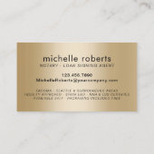 Noteerbare leningtekenaar Modern Gold Visitekaartje (Achterkant)