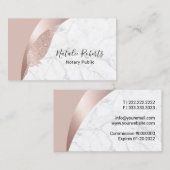 Noteerbare leningtekenaar Modern Marble Roos Gold Visitekaartje (Voorkant / Achterkant)