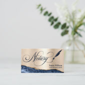 Noteerbare leningtekenaar Modern Roos Gold Agate B Visitekaartje (Staand voorkant)