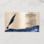 Noteerbare leningtekenaar Modern Roos Gold Agate B Visitekaartje (Achterkant)