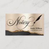 Noteerbare leningtekenaar Modern Roos Gold Agate B Visitekaartje (Voorkant)