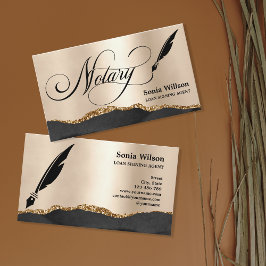 Noteerbare leningtekenaar Modern Roos Gold Agate B Visitekaartje