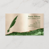 Noteerbare leningtekenaar Modern Roos Gold Agate B Visitekaartje (Achterkant)