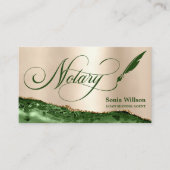 Noteerbare leningtekenaar Modern Roos Gold Agate B Visitekaartje (Voorkant)