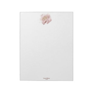 Noteerbare leningtekenaar Modern Roos Gold Agate Notitieblok