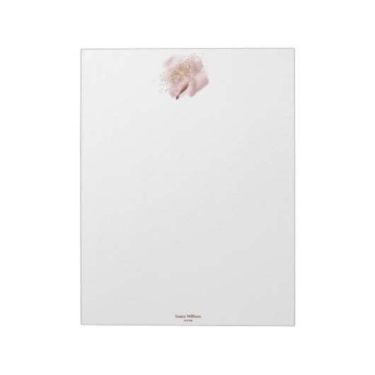 Noteerbare leningtekenaar Modern Roos Gold Agate Notitieblok (Linkerzijde)