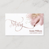 Noteerbare leningtekenaar Modern Roos Gold Agate Visitekaartje (Voorkant)