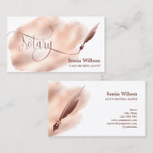 Noteerbare leningtekenaar Modern Roos Gold Agate Visitekaartje (Voorkant / Achterkant)