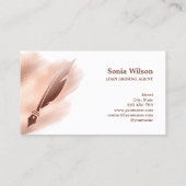 Noteerbare leningtekenaar Modern Roos Gold Agate Visitekaartje (Achterkant)