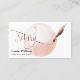 Noteerbare leningtekenaar Modern Roos Gold Agate Visitekaartje