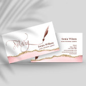 Noteerbare leningtekenaar Modern Roos Gold Agate Visitekaartje