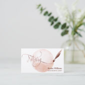 Noteerbare leningtekenaar Modern Roos Gold Agate Visitekaartje (Staand voorkant)