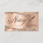 Noteerbare leningtekenaar Modern Roos Gold Tear Visitekaartje (Voorkant)