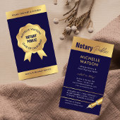 Noteerbare leningtekenaar Moderne marine & Gold Visitekaartje