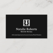 Noteerbare leningtekenaar Pen Nib Logo Plain Black Visitekaartje (Voorkant)