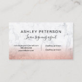 Noteerbare logo goudfolie van roos visitekaartje (Achterkant)