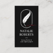 Noteerbare Logo zwart voor Veer Kiekenband Visitekaartje (Voorkant)