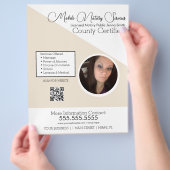 Noteerbare mobiele services Foto QR FLYER E (Hand)