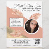 Noteerbare mobiele services Fotoroze QR FLYER (Voorkant)