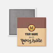 Noteerbare naam van het Public Gold Seal Monogram Magneet (Voorkant / Achterkant)