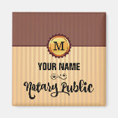 Noteerbare naam van het Public Gold Seal Monogram Magneet (Voorkant)