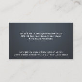 Noteerbare openbare quill-pen voor typografie visitekaartje (Achterkant)