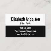 Noteerbare openbare Sjabloon zwart-wit Visitekaartje (Voorkant)