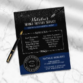 Noteerbare openbare zegelmoeras moderne marineblau flyer