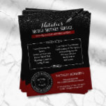 Noteerbare openbare zegels Modern Red & Black Glit Flyer<br><div class="desc">Notarische openbare Stempel Modern Red & Black Glitter Flyers.</div>