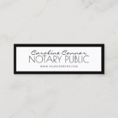 Noteerbare openbare zwarte & witte randkaart mini visitekaartje (Voorkant)