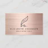 Noteerbare overheidsagent Quill Roos Gold Brushed  Visitekaartje (Voorkant)