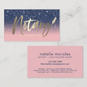 Noteerbare overheidsleningagent Modern Navy Blue & Visitekaartje (Voorkant / Achterkant)