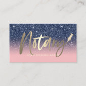 Noteerbare overheidsleningagent Modern Navy Blue & Visitekaartje (Voorkant)